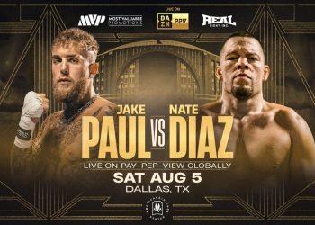 Jake Paul and Nate Diaz to square off in boxing ring Dallas on August 5th