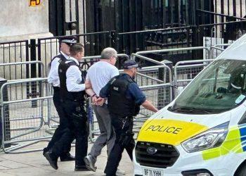 Man Arrested After Car Crashes into Gates Outside Downing Street