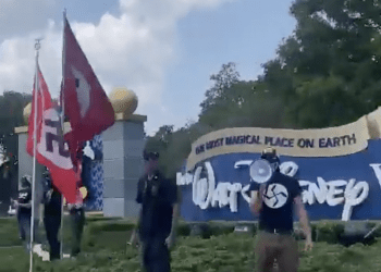 Nazi Flags and Fascist Symbols Displayed Outside Walt Disney World in Orlando